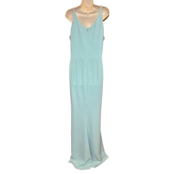 DRESS THE POPULATION High-Slit Evening Gown in Tranquil Blue New With Tags Size - Picture 4 of 8